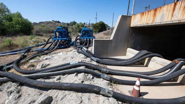 LADWP is pumping water from an MWD water source to repressurize the water system and restore water service to Granada Hills and Porter Ranch communities.